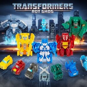 Mini Transforming Car Robot Toys - Multicolor